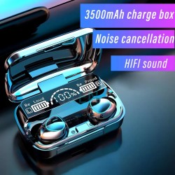 Écouteurs sans fil Bluetooth V5.0 TWS, 3500mAh, casque d'écoute, affichage LED, avec batterie externe, casque avec Microphone